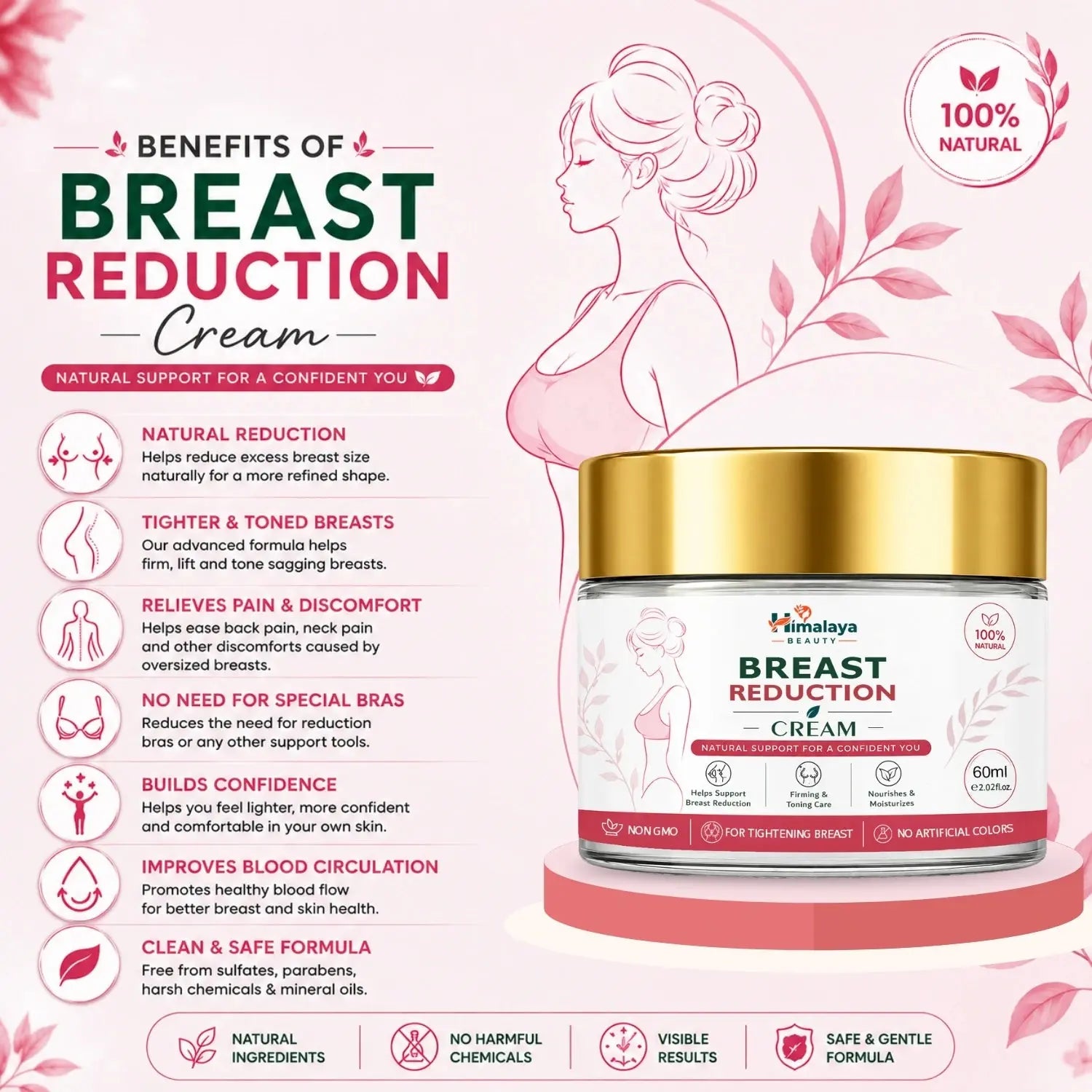 Himalaya Beauty Breast Reduction Cream - 60ml Himalaya Beauty