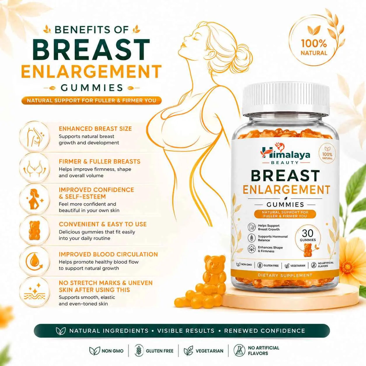 Himalaya Beauty Breast Enlargement Gummies – 30